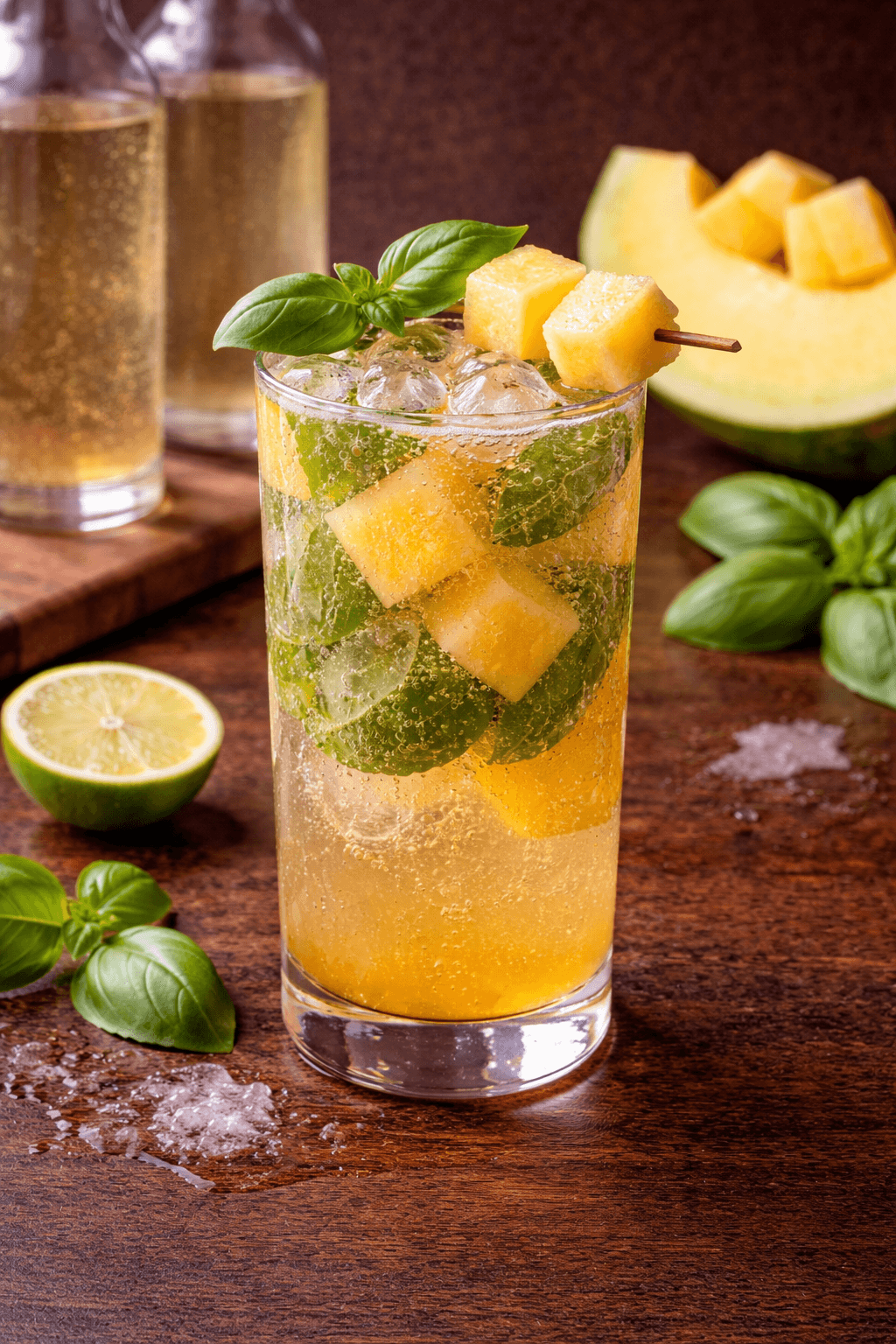 Honigmelonen-Basilikum-Smash